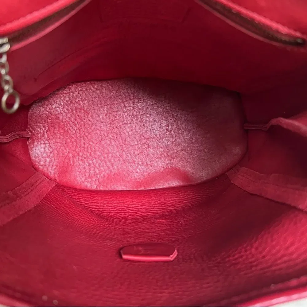Coach Vintage Berkeley Convertible Backpack 9016 Red Leather and Suede Ruff Out